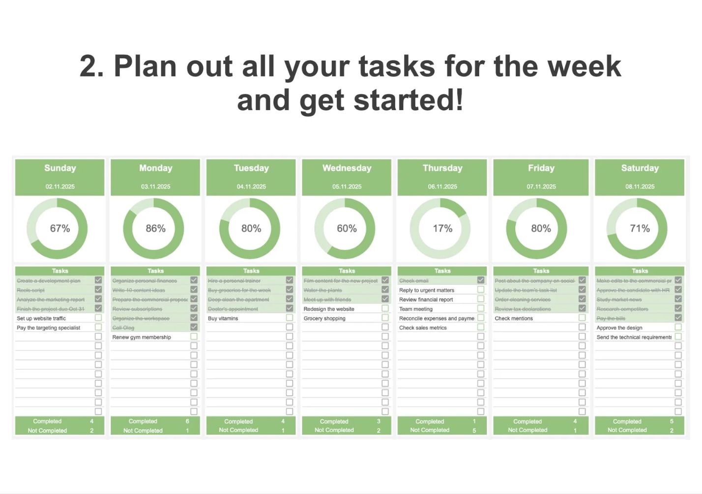 Weekly Planner + Finance Tracker